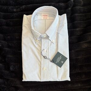 Brooks Brothers Blue and White Striped button- down shirt